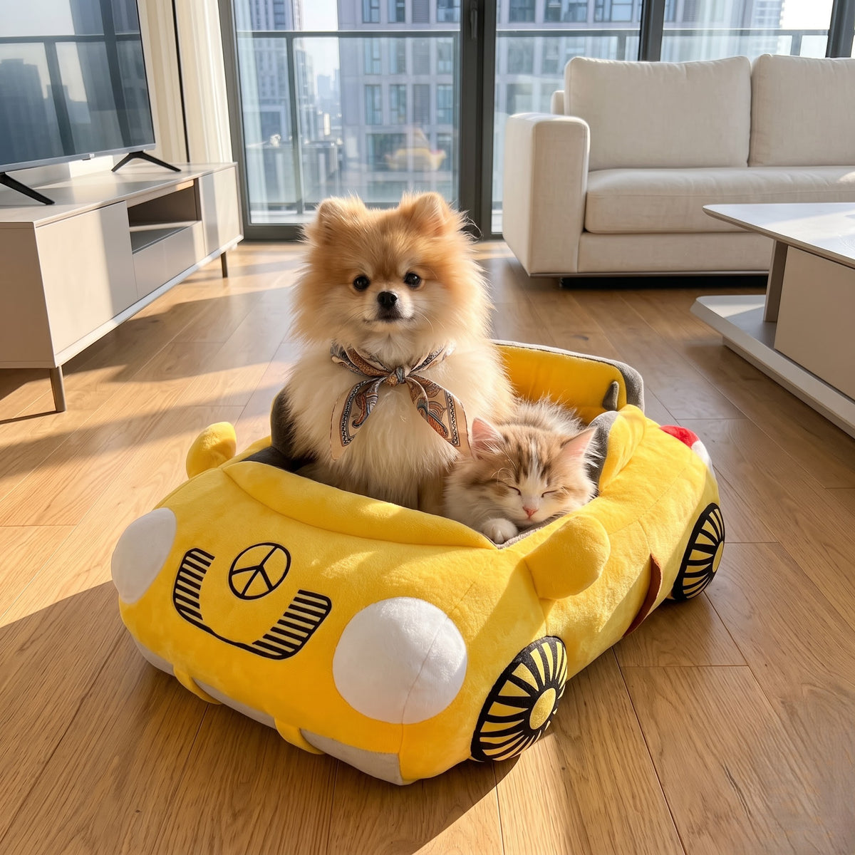 Cruiser Cozy™ Car-Shaped Pet Bed – Ultra-Soft Plush Sofa Bed for Dogs & Cats