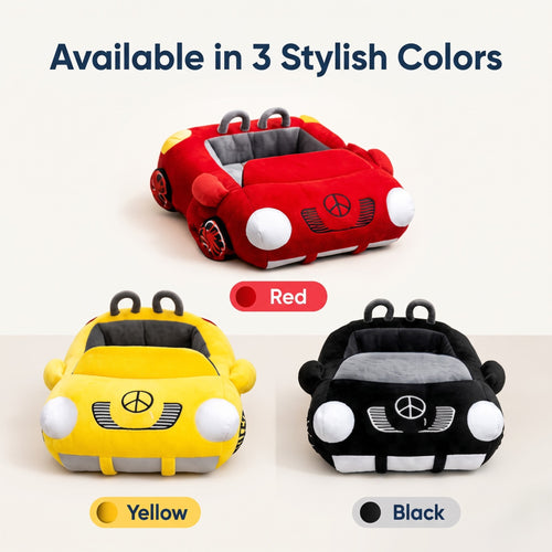 Cruiser Cozy™ Car-Shaped Pet Bed – Ultra-Soft Plush Sofa Bed for Dogs & Cats