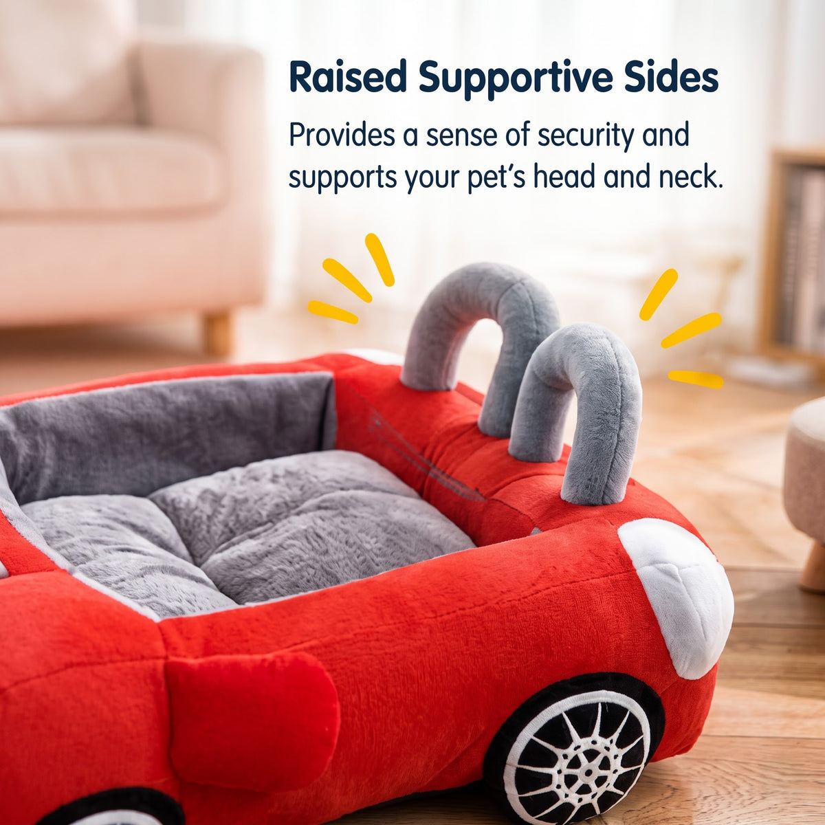 Cruiser Cozy™ Car-Shaped Pet Bed – Ultra-Soft Plush Sofa Bed for Dogs & Cats