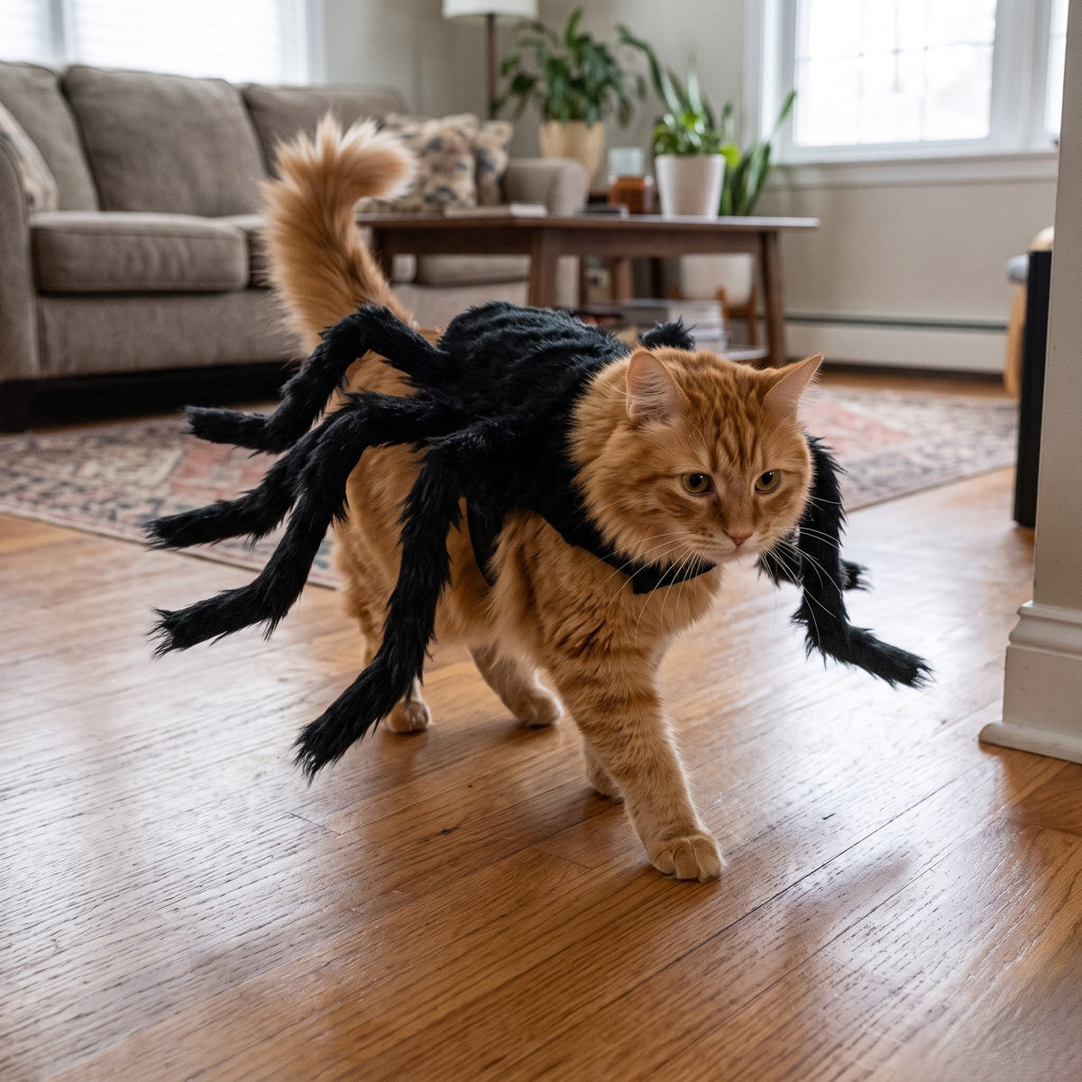 Realistic Furry Spider Pet Costume – Halloween Outfit for Cats & Dogs